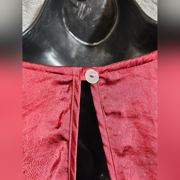 Show Me Your Mumu Deep Red Long Sleeve Romper Small - Picture 4 of 8